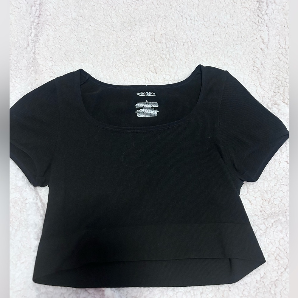 Trendy Black Tight crop top